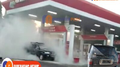 Terjadi Ledakan dari dalam Mobil Kijang di SPBU Sumenep