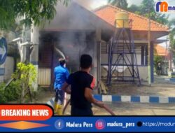 Diduga karena Korsleting Listrik, Gedung Genset Kantor Bupati Sampang Terbakar