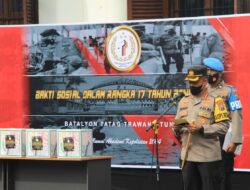 Alumni Akpol 2004 Batalyon Tatag Trawang Tungga Salurkan 1.000 Paket Sembako di Surabaya