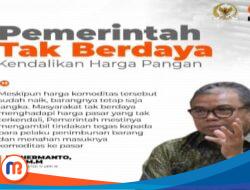 Pemerintah tak Berdaya Kendalikan Harga Pangan