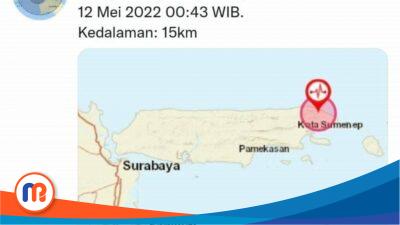 Tak Berpotensi Tsunami, Gempa 3.9 Magnitudo Terjadi di Sumenep