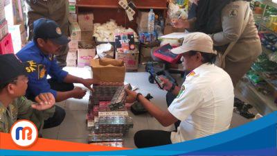 Satpol PP Sumenep dan Bea Cukai Madura Catat 104 Rokok Ilegal