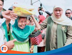 Gubernur Khofifah Tinjau Operasi Pasar di Pasar Taman Sidoarjo