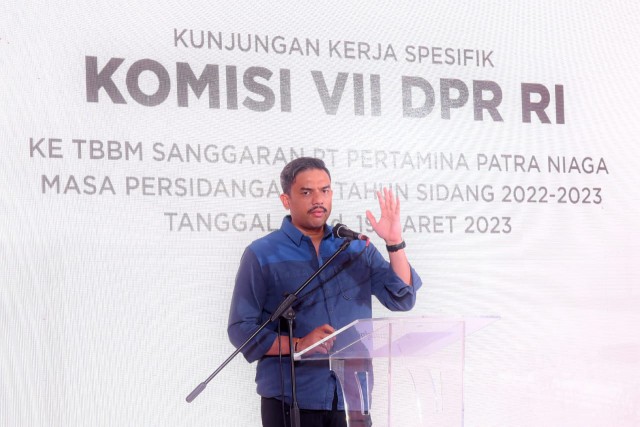 Wakil Ketua Komisi VII DPR RI Maman Abdurrahman saat memimpin Tim Kunjungan Kerja Spesifik (Kunspek) Komisi VII DPR RI ke Provinsi Bali, Jumat, (17/3/2023). Foto: Runi/nr