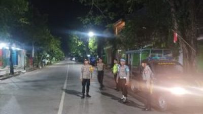 Patroli Polres Sumenep sepanjang Lingkar Timur dan Barat, Jalan Trunojoyo serta Jalan Dipenogoro Kecamatan Kota Sumenep