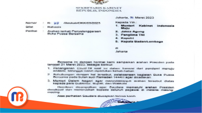 Pemerintah Larang Pejabat dan Pegawai Pemerintah Buka Puasa Bersama: Begini Isi Surat Arahan dan Edarannya