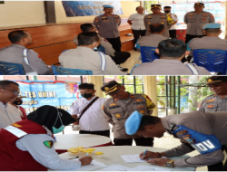 Cegah Narkoba di Bulan Ramadhan, Propam Jajaran Polsek Jalani Test Urine