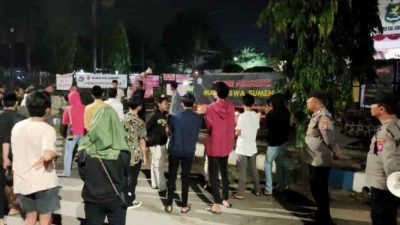 Polres Lakukan Pengamanan Mimbar Bebas Demokrasi AMS di Depan Kantor DPRD Sumenep