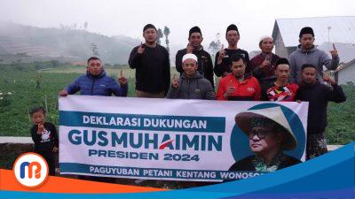 Saat Deklarasi Paguyuban Petani Kentang Wonosobo, dengan percaya diri Gus Muhaimin Calon Presiden RI 2024, (Dok. Madurapers, 2023).