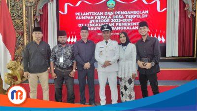 Pelantikan Moch. Syafi'I, Kepala Desa Banyoneng Laok, oleh Plt. Bupati Bangkalan, Drs. H. Mohni di Pendopo Agung Kabupaten Bangkalan