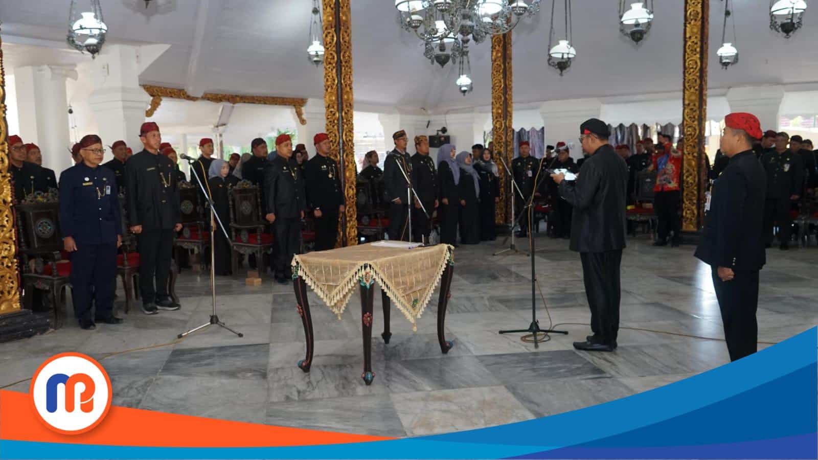 Pelaksanaan mutasi jabatan kepada sebanyak 75 Aparatur Sipil Negara (ASN) di lingkungan Pemkab Sumenep pada Kamis (31/08/2023)