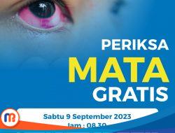 Kades Bandasoleh Membuka Pengobata Mata Gratis, Ada 130 Orang Melakukan Periksa Mata