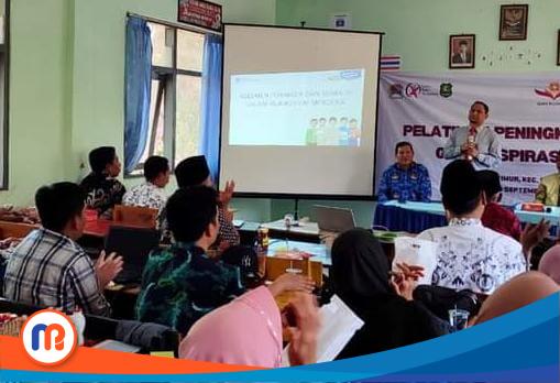 Agus Dwi Saputra selaku Kepala Dinas Pendidikan (Kadisdik) Kabupaten Sumenep saat menghadiri kegiatan kegiatan Capacity Building Guru (Sumber Foto: Istimewa, 2023).