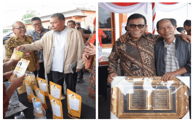 Hidayatullah dan Masinton Pasaribu legislator dari PKS dan PDI-Perjuangan saat melakuka kunjungan lapangan ke UMKM di Sidoarjo, Jawa Timur
