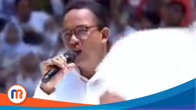 Anies Rasyid Baswedan (Anies), Calon Presiden (Capres) Nomor Urut 1, dalam Kumpul Akbar di Jakarta Internasional Stadium (JIS), Sabtu (10/2/2024)