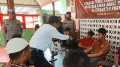 Tangkapan layar caleg PPP Dapil Bangkalan VI lagi marah di Sekretariat PPK Kwanyar Kabupaten Bangkalan