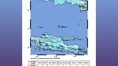 Gempabumi tektonik M6,5 mengguncang laut Jawa