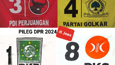 Rilis Real Count KPU RI: Empat Partai Unggul di Jawa