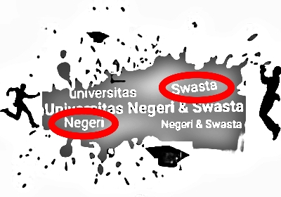 Ilustrasi plus minus kuliah di universitas negeri dan universitas swasta