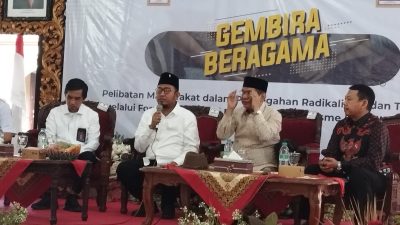 Kegiatan Gembira Beragama yang diadakan oleh Forum Koordinasi Pencegahan Terorisme (FKPT) Provinsi Jawa Timur bersama Badan Nasional Penanggulangan Terorisme (BNPT) di Pendopo Agung Kabupaten Sumenep, Rabu 5 Juni 2024