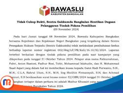 Memalukan! Laporan 7 Fraksi DPRD Dinilai tak Cukup Bukti, Bawaslu Bersama Gakkumdu Bangkalan Resmi Hentikan