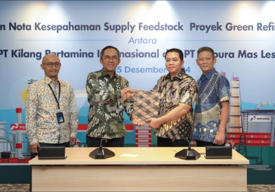 Penandatanganan Nota Kesepahaman (MoU) PT Kilang Pertamina Internasional (KPI) dengan PT Gapura Mas Lestari (GML)