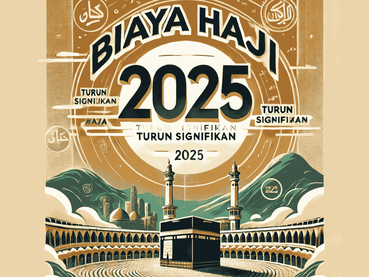 Gambar ilustrasi biaya haji turun signifikan pada tahun 2025. Penurunan biaya ini ditetapkan Panja BPIH Komisi VIII DPR RI