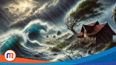 Foto ilustrasi cuaca ekstrem di Jawa Timur, BMKG Stasiun Meteorologi Klas I Juanda Sidoarjo mengeluarkan peringatan siaga bencana