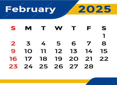 Kalender bulan Februari 2025 hari libur tanggal merah hanya jatuh pada hari Minggu. Namun demikian, bagi siswa ada tambahan 2 hari libur awal bulan Ramadhan