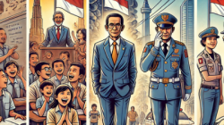 Gambar ilustrasi tingkat kepercayaan masyarakat Indonesia terhadap profesi guru, politisi, dan polisi