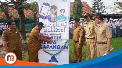 Potret peluncuran aplikasi Sistem Informasi Praktik Kerja Lapangan (siPKL), sebuah platform digital untuk mempermudah pengelolaan PKL Senin (06/01/2025)