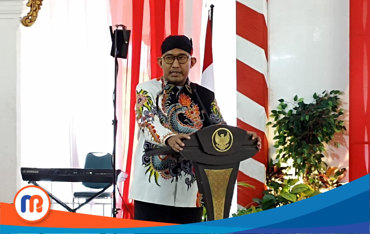 Bupati Sumenep, Achmad Fauzi Wongsojudo saat menyampaikan sambutannya di Pendopo Agung Keraton Sumenep, Kamis (23/01/2025).