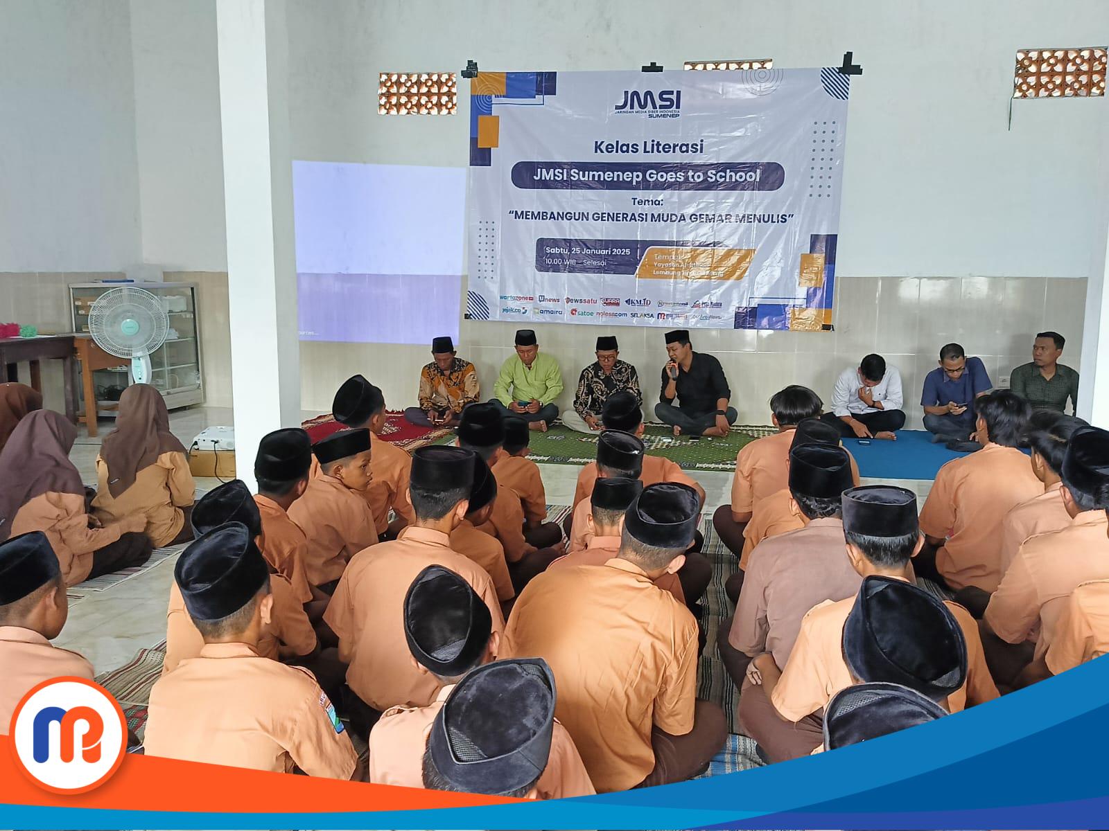 Potret program inspiratif bertajuk Kelas Literasi Jaringan Media Siber Indonesia (JMSI) Kabupaten Sumenep pada Sabtu (25/01/2025)