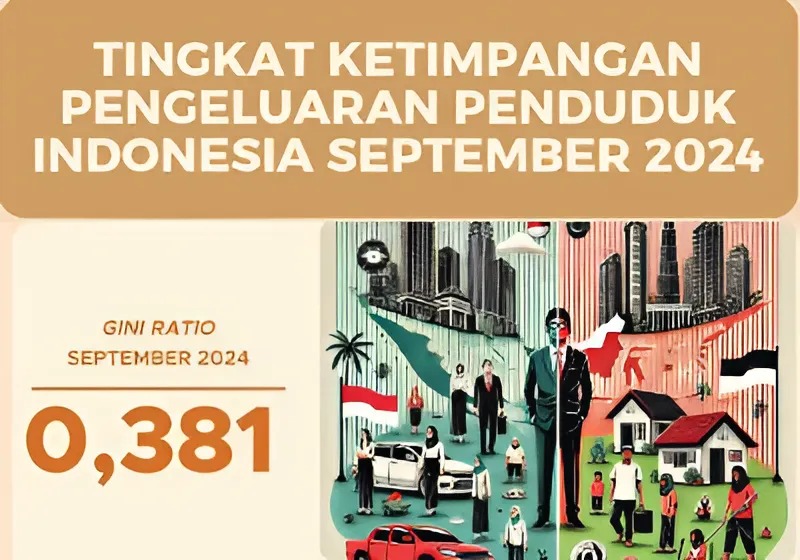 Tingkat ketimpangan pengeluaran penduduk Indonesia pada bulan September tahun 2024