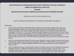 TAP MPRS No. 33 Tahun 1967: Apa Isinya?