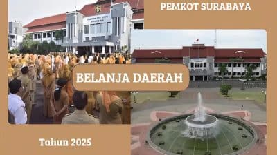 Pemerintah Kota (Pemkot) Surabaya Belanja Daerahnya dalam Anggaran Pendapatan dan Belanja Daerah (APBD) Tahun Anggaran (TA) 2025 naik signifikan dibandingkan dengan Belanja Daerah dalam APBD TA 2024