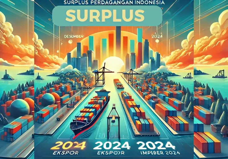 Surplus neraca perdagangan Indonesia Desember 2024