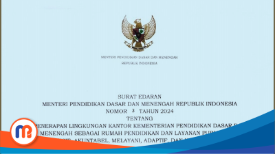 Surat Edaran Menteri Pendidikan Dasar dan Menengah Nomor 3 Tahun 2024 tentang Penerapan Lingkungan Kantor Kementerian Pendidikan Dasar dan Menengah sebagai Rumah Pendidikan dan Layanan Publik yang Responsif, Akuntabel, Melayani, Adaptif, dan Harmonis (RAMAH)