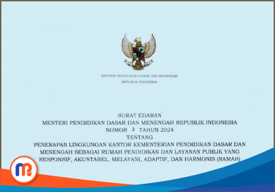 Surat Edaran Menteri Pendidikan Dasar dan Menengah Nomor 3 Tahun 2024 tentang Penerapan Lingkungan Kantor Kementerian Pendidikan Dasar dan Menengah sebagai Rumah Pendidikan dan Layanan Publik yang Responsif, Akuntabel, Melayani, Adaptif, dan Harmonis (RAMAH)