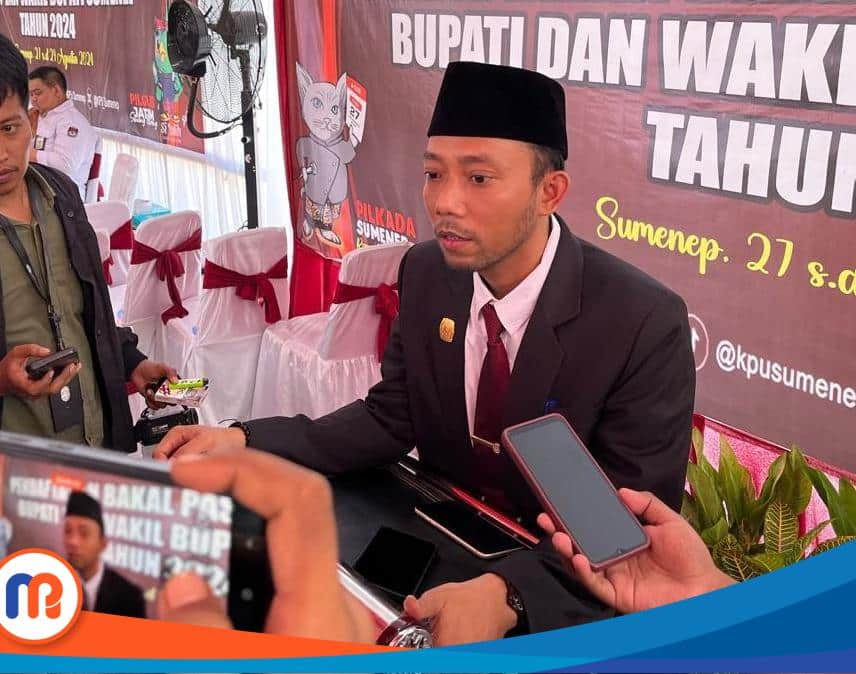 Ketua KPU Sumenep, Nurussyamsi saat diwawancarai jurnalis media ini pada beberapa waktu lalu