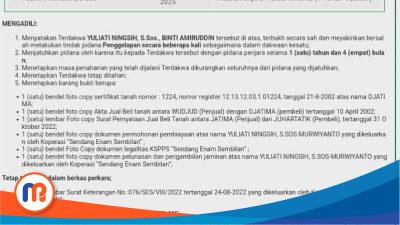 Putusan dalam Sistem Informasi Penelusuran Perkara (SIPP) Pengadilan Negeri (PN) Kabupaten Bangkalan