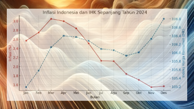 Inflasi di Indonesia pada sepanjang tahun 2024 menurut data Badan Pusat Statistik (BPS) mengalami tren penurunan yang cukup signifikan