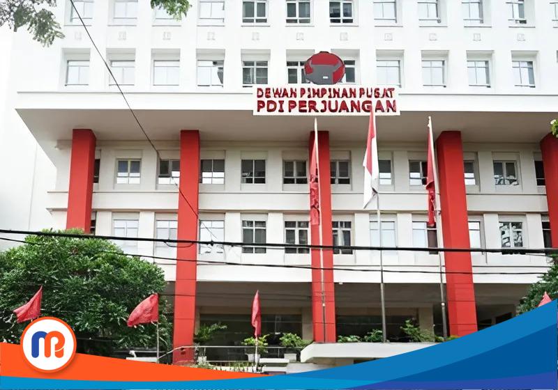 Kantor Dewan Pimpinan Pusat (DPP) Partai Demokrasi Indonesia Perjuangan (PDI Perjuangan) di: Jl. Pegangsaan Barat No.1, RT.1/RW.2, Menteng, Kec. Menteng, Kota Jakarta Pusat, Daerah Khusus Ibukota Jakarta