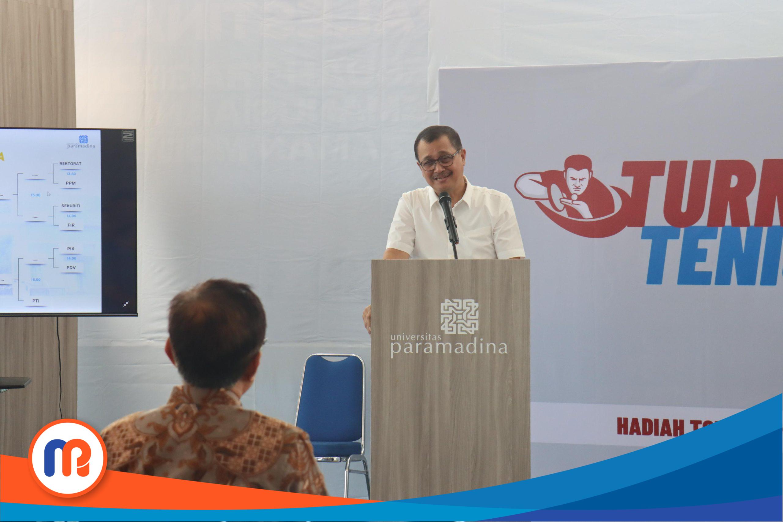 Komjen Pol Oegroseno membuka Turnamen Tenis Meja Piala Rektor Universitas Paramadina]