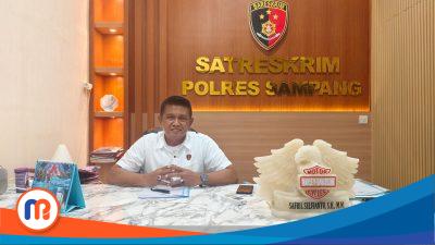 Kasatreskrim Polres Kabupaten Sampang, AKP Safril Selfianto, di ruang kerjanya