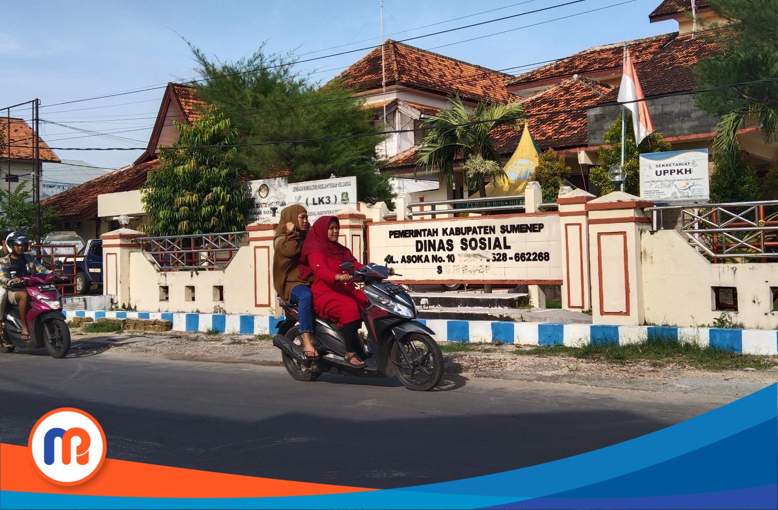 Kantor Dinsos P3A Sumenep yang beralamat di Jl. Asoka No. 10, Lingkungan Dhalem, Pajagalan, Kecamatan Kota Sumenep, Kabupaten Sumenep, Jawa Timur