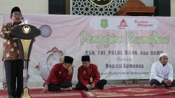 Wakil Bupati Kabupaten Sumenep, K.H. Imam Hasyim, saat menghadiri pengajian Ramadan pada Jumat (07/03/2025)