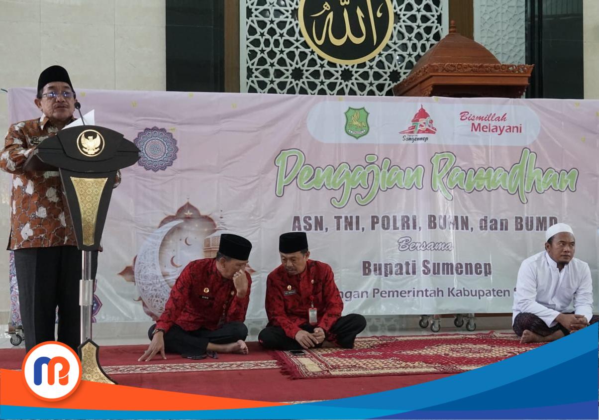Wakil Bupati Kabupaten Sumenep, K.H. Imam Hasyim, saat menghadiri pengajian Ramadan pada Jumat (07/03/2025)
