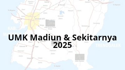 UMK Madiun dan daerah sekitarnya (dulu Karesidenan Madiun) pada tahun 2025