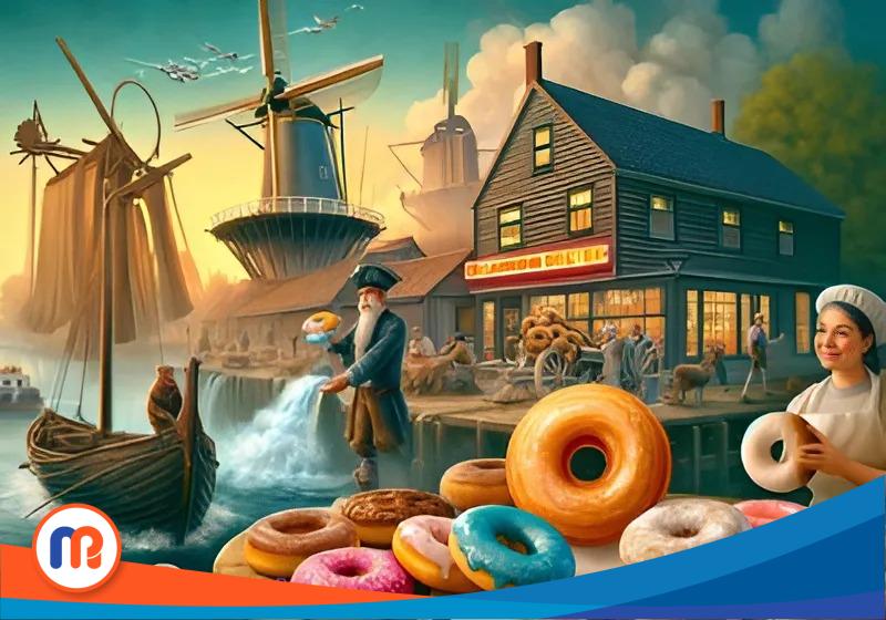 Donat tak memiliki satu asal yang pasti, namun catatan sejarah menunjukkan bahwa Belanda telah membuat olykoeks atau kue minyak sejak abad ke-19